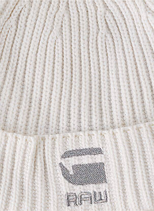 Căciulă tricot gros alb G STAR fată