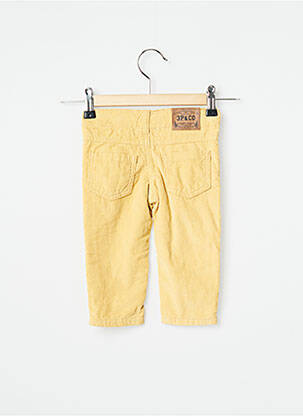 Pantalon slim țesătură catifea mărime reglabilă galben 3 POMMES băiat