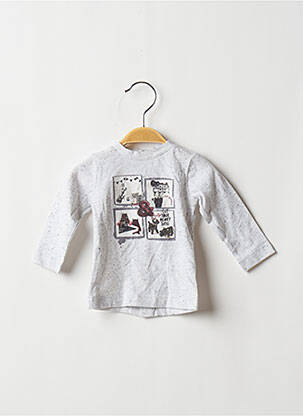 Tricou mâneci lungi mâneci lungi gri 3 POMMES băiat