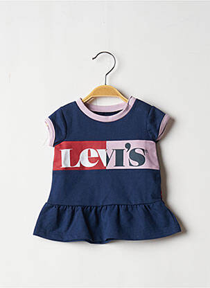 Rochie midi mâneci scurte mâneci scurte albastru LEVI'S fată