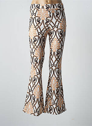 Pantalon evazat bej MY FASHION femeie