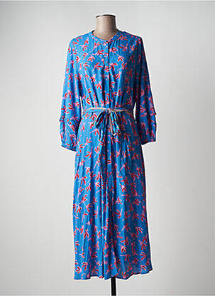 Rochie lungă mâneci lungi mâneci lungi albastru POM AMSTERDAM femeie