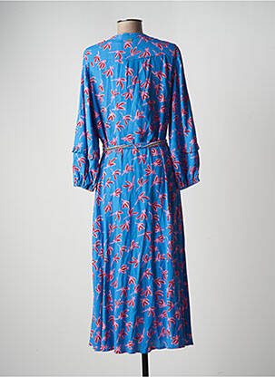 Rochie lungă mâneci lungi mâneci lungi albastru POM AMSTERDAM femeie