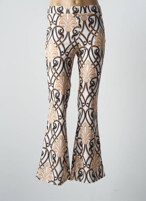 Pantalon evazat bej MY FASHION femeie