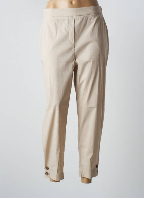 Pantalon slim bej ANNA SERAVALLI femeie