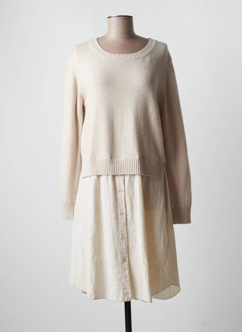 Rochie midi bej ANNA SERAVALLI femeie