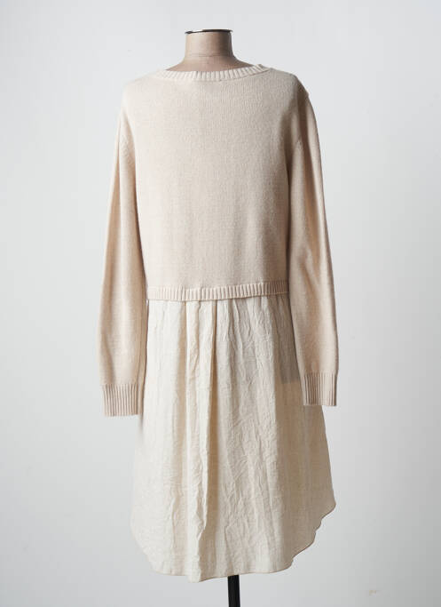 Rochie midi bej ANNA SERAVALLI femeie