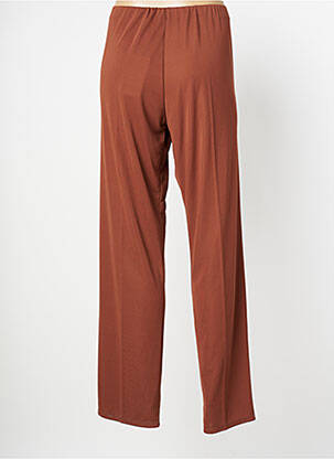 Pantalon drept țesătură crep mărime normală maro JOY femeie