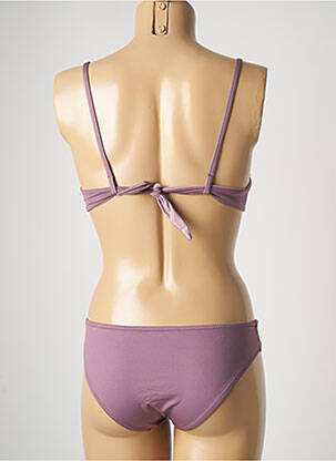 Costum de baie din două piese elasticitate sutien cu susținere înaltă și burete detașabil violet GENIUS femeie
