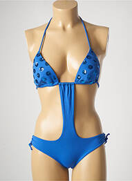 Costum de baie dintr-o singură piesă elasticitate top triunghiuri albastru GENIUS femme