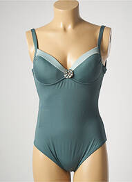 Costum de baie dintr-o singură piesă elasticitate top sutien modelat verde GENIUS femme