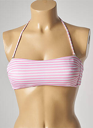 Sutien de costum de baie elasticitate top bentiță roz GENIUS femeie
