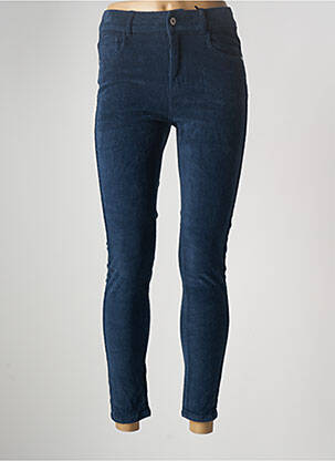 Pantalon slim talie înaltă talie înaltă albastru SARAH JOHN femeie