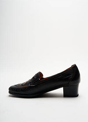 Mocasini pătrat toc de 4 la 6 cm negru FLEXELL femeie
