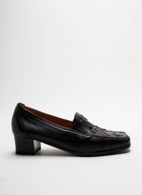 Mocasini pătrat toc de 4 la 6 cm negru FLEXELL femme