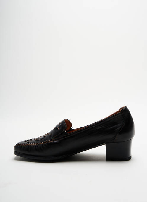 Mocasini pătrat toc de 4 la 6 cm negru FLEXELL femme