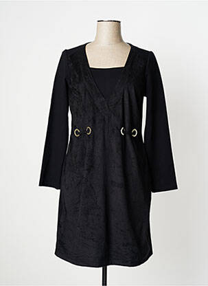Rochie scurtă mâneci lungi mâneci lungi negru MALOKA femeie