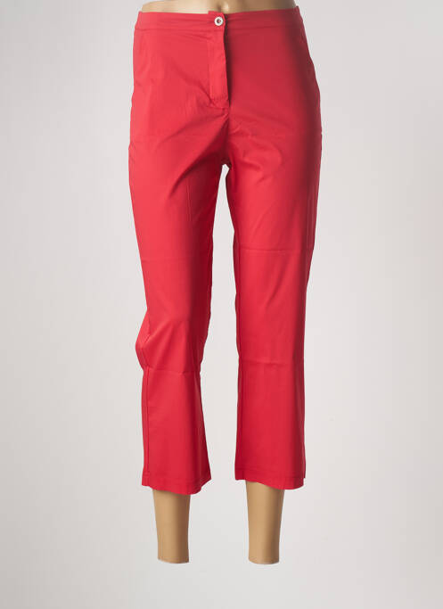 Pantalon trei sferturi croială dreaptă mărime normală roșu MALOKA femme