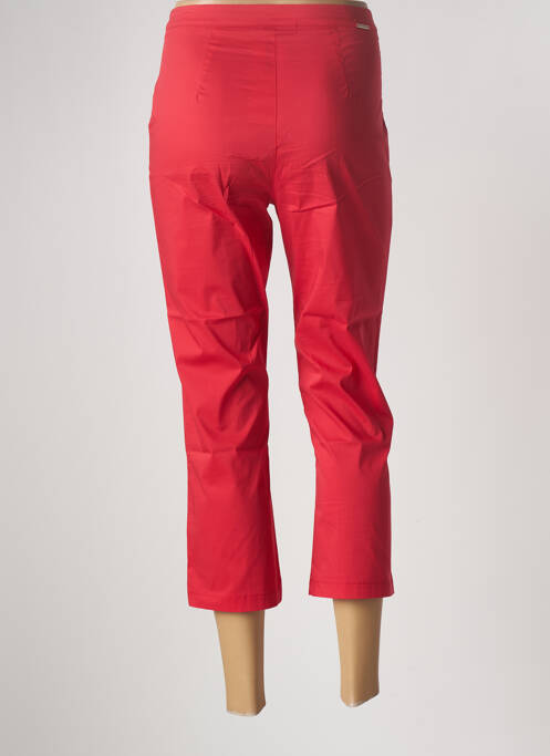 Pantalon trei sferturi croială dreaptă mărime normală roșu MALOKA femme