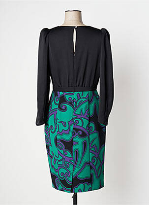 Rochie midi imprimeu fantezie mâneci lungi negru EDAS femeie