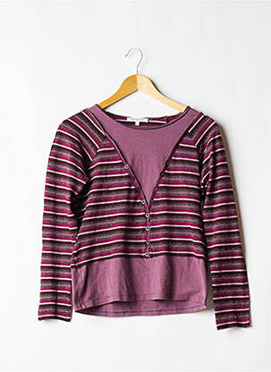 Top țesătură jersey mâneci lungi violet JACQUELINE RIU femeie