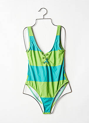 Costum de baie dintr-o singură piesă verde MONOPRIX femeie