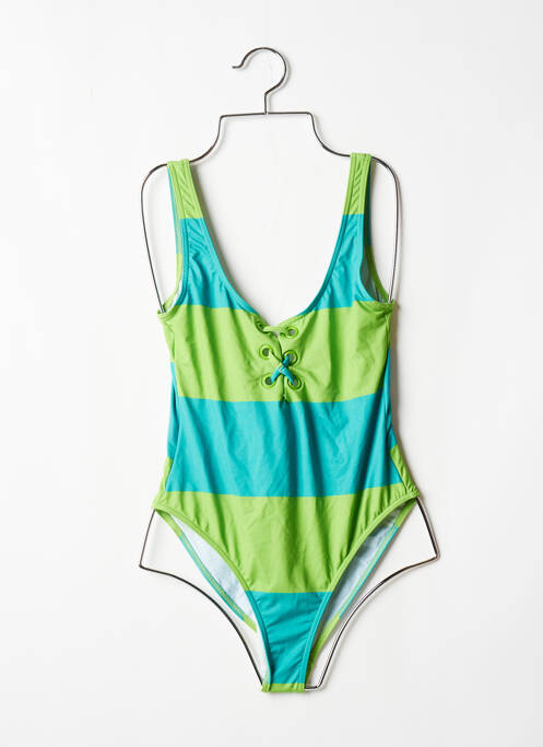 Costum de baie dintr-o singură piesă verde MONOPRIX femeie