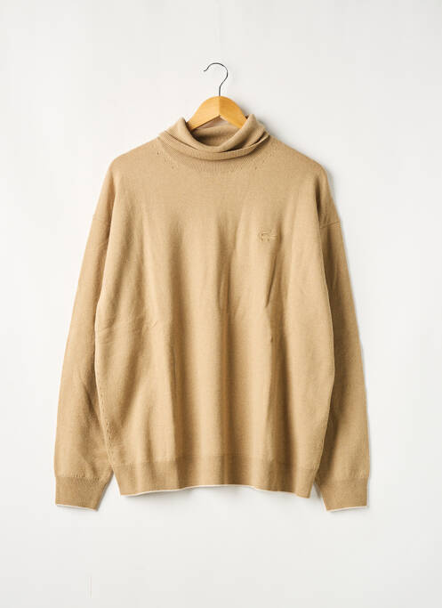 Pulover cu guler înalt bej LACOSTE bărbat