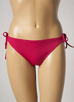 Chiloți de baie efect material satinat bikini roz CALVIN KLEIN femeie
