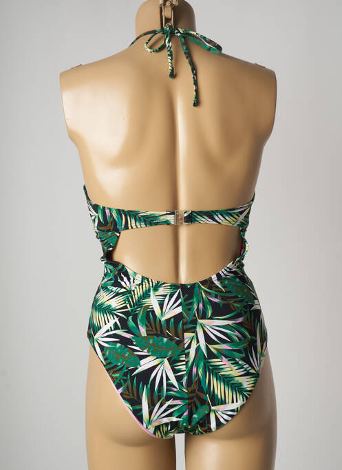 Costum de baie dintr-o singură piesă verde PIECES femeie