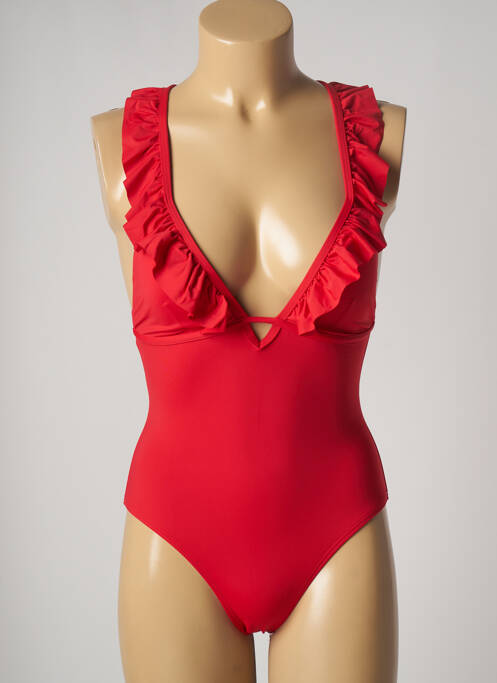 Costum de baie dintr-o singură piesă roșu PIECES femeie