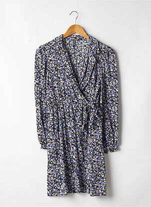 Rochie scurtă croială evazată mâneci lungi violet PIECES femeie