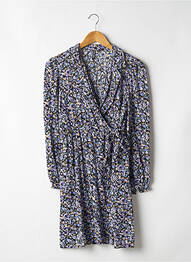 Rochie scurtă imprimeu floral mâneci lungi violet PIECES femeie