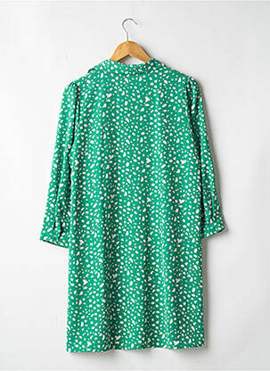 Rochie midi imprimeu fantezie mâneci lungi verde LILI & LALA femeie