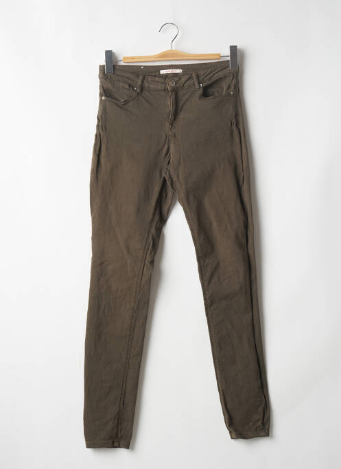 Pantalon slim verde CAMAIEU femeie
