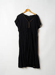 Rochie midi croială fluidă mâneci scurte negru LPB femeie