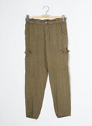 Pantalon cargo buzunare mărime normală verde CREEKS femeie