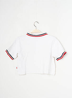 Polo croială dreaptă mâneci scurte alb LEVI'S fată
