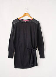 Pulover tunică elasticitate mâneci lungi negru LADY CAPTAIN femme