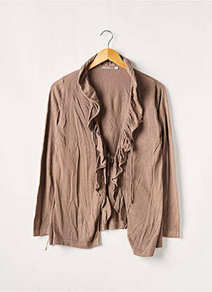 Vestă cu mâneci lungi maro DDP femeie