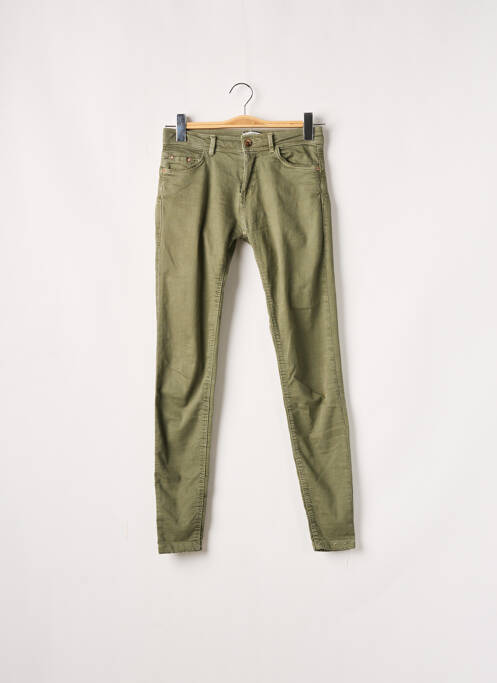 Pantalon slim verde BERSHKA femeie