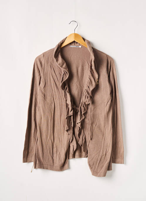 Vestă cu mâneci lungi maro DDP femeie