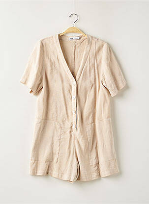 Salopetă scurtă bej ZARA femeie