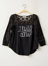 Top elasticitate mâneci lungi negru HOLLISTER femme