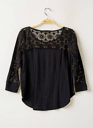 Top elasticitate mâneci lungi negru HOLLISTER femeie
