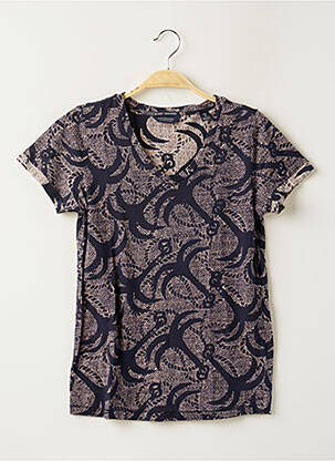 Tricou imprimeu fantezie mâneci scurte albastru MAISON SCOTCH femeie