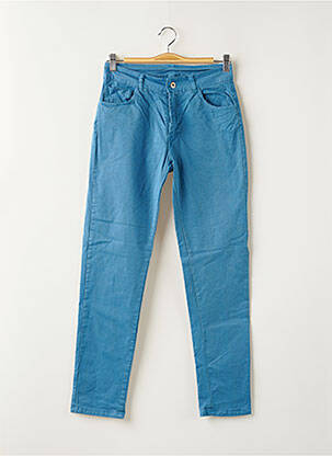 Pantalon slim albastru MADE IN ITALY femeie