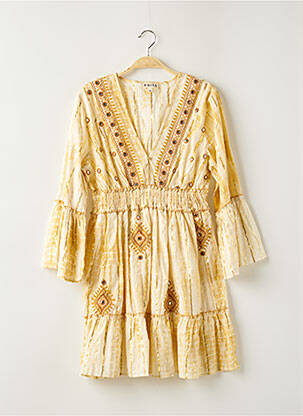 Rochie scurtă galben ANISA femeie