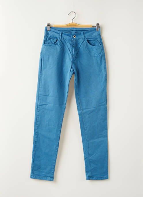 Pantalon slim albastru MADE IN ITALY femeie