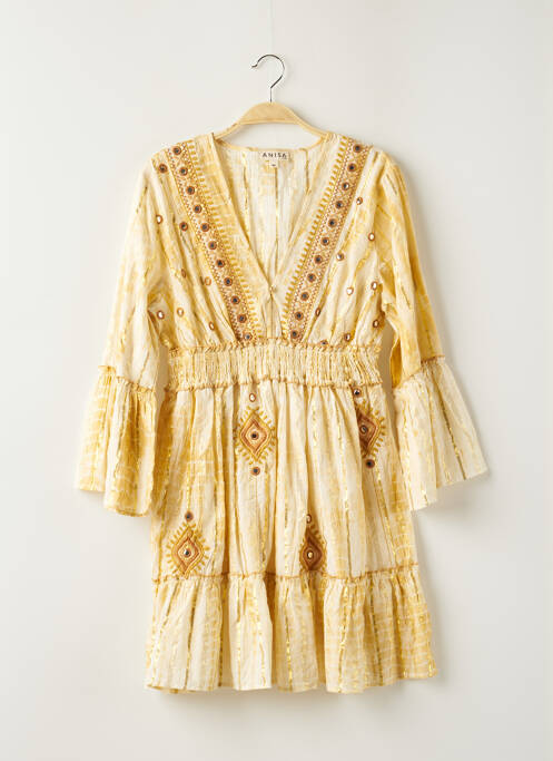 Rochie scurtă galben ANISA femeie